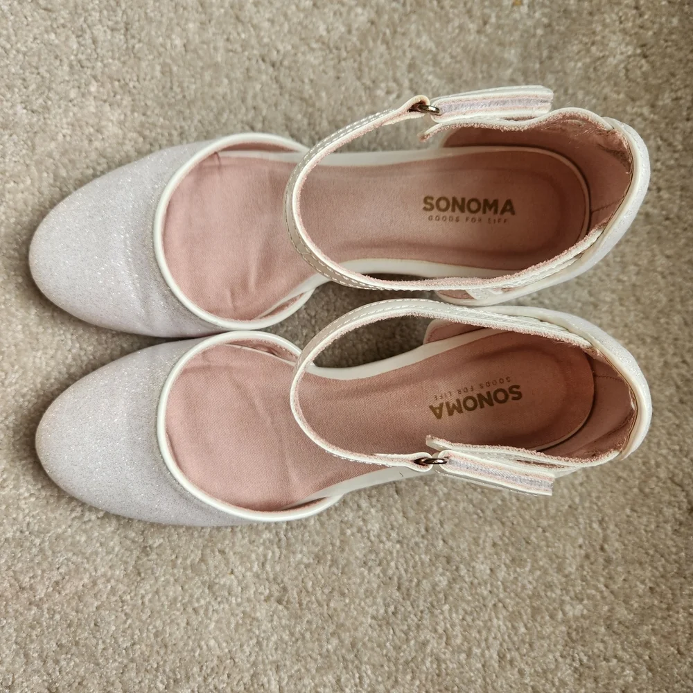 Silver Sparkle Girls Dress Shoes
